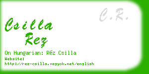 csilla rez business card